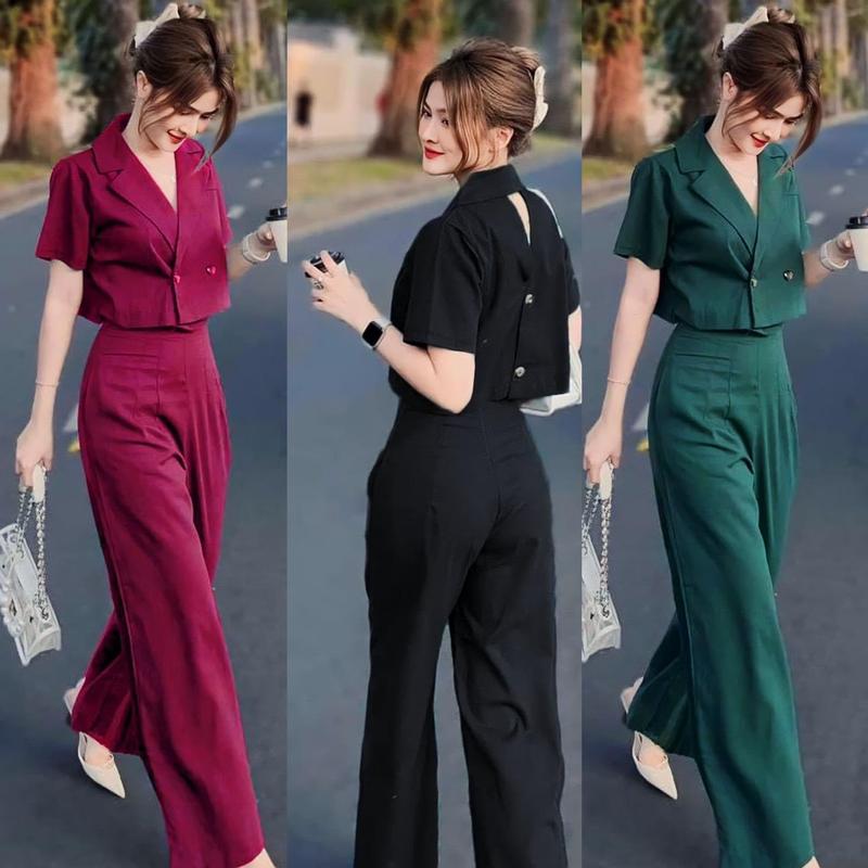 Thời Trang Bigsize Set Quần Áo Croptop 50 - 100Kg Vải Cotton Lạnh Cao Cấp Thanh Lịch Nữ Denim Jean Đen Jean Đen Women