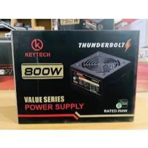 KEYTECH THUNDERBOLT 800WATTS GAMING POWER SUPPLY WITH HIGH QUALITY ...