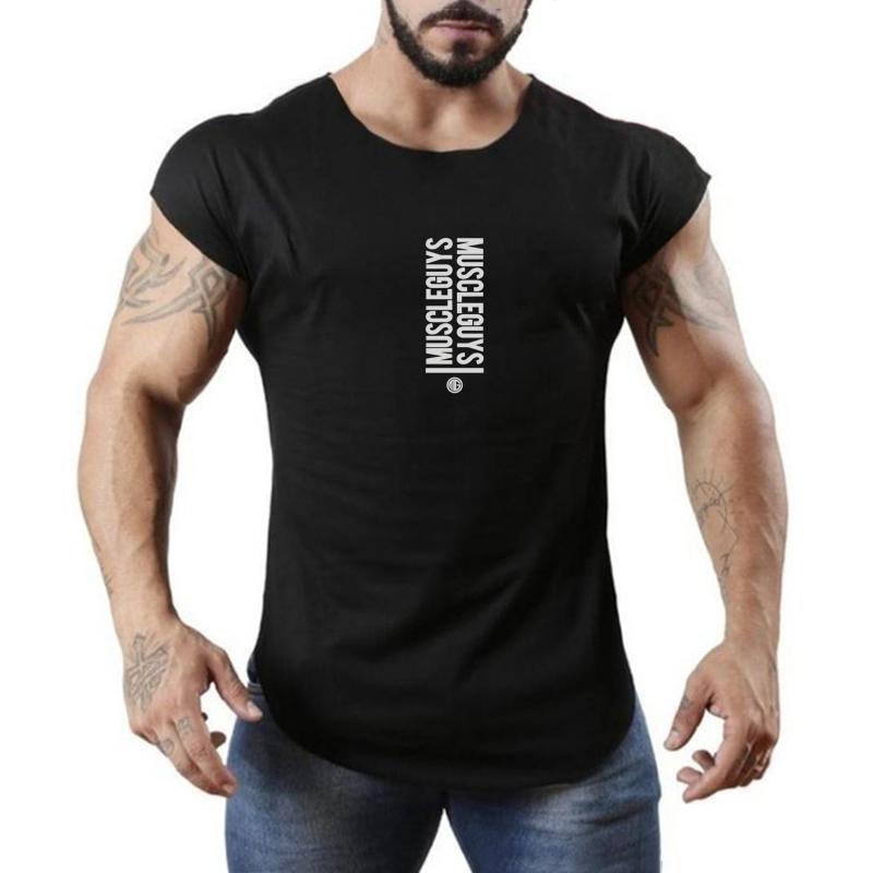Product Introduction of Gym Fitness Casual Breathable Muscle Workout Slim Fit Arc Hem Tank Tops Summer Cotton Moisture Wicking Breathable Cool Clothing 5