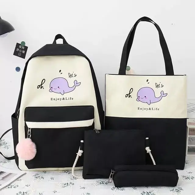 TAS RANSEL 4 IN 1 TERBARU TAS RANSEL KEKINIAN TAS SEKOLAH TAS REMAJA TAS SMP SMA TAS SEKOLAH MOTIF JEPANG Wanita 1