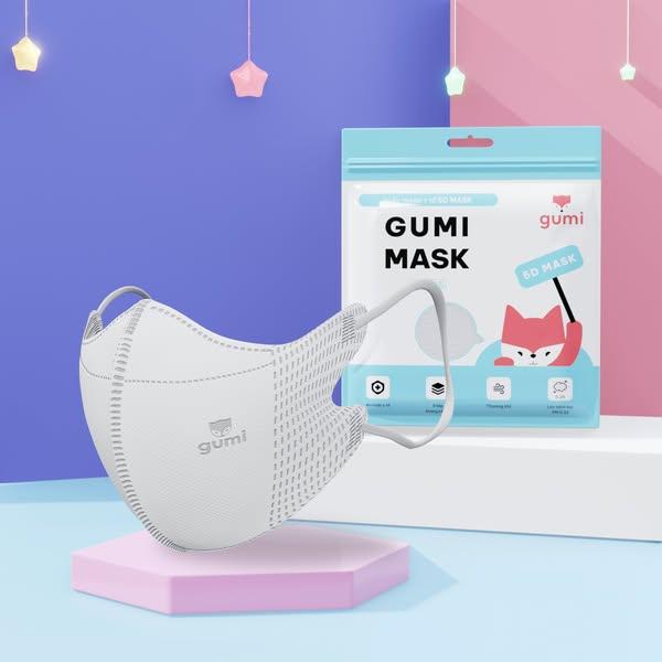 Hộp 100c 5D Khẩu trang Gumi kháng khuẩn 5D Mask kháng bụi mịn, kháng giọt bắn.…