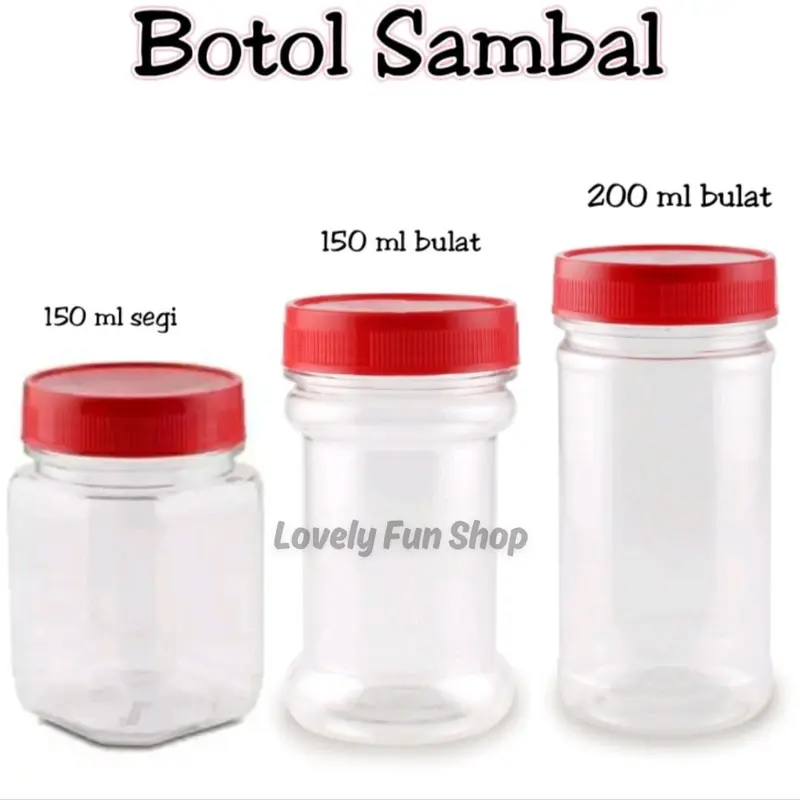[20 pcs] Botol Sambal / Toples Lada / Toples Rempah / Toples Bumbu / Toples Pala / Jar Bulat Kitchenware 100 ml 150 ml 200 ml 0