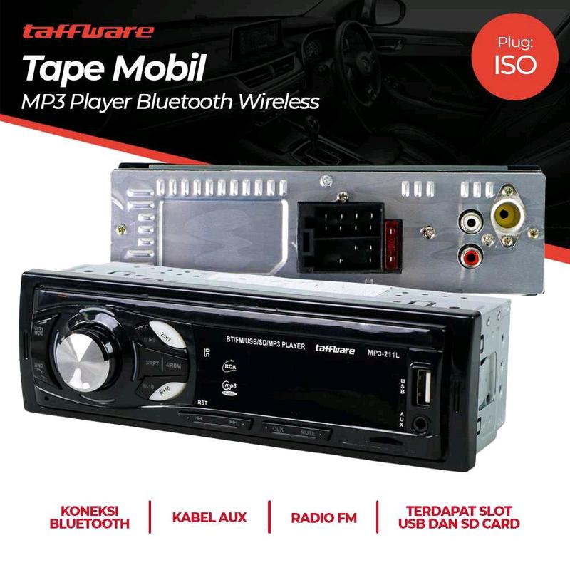 Taffware Tape Mobil Audio MP3 Player Bluetooth 5.0 60W with Remote - MP3-S211L Car 2