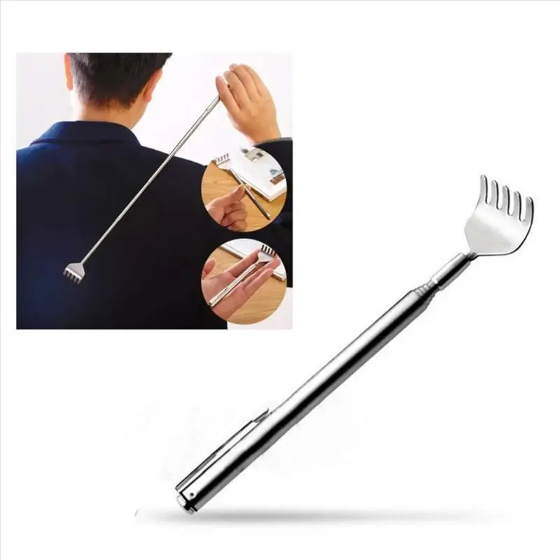 Alat Garuk Punggung Pen Clip Stainless Steel Telescopic Back Scratcher Tubuh 1