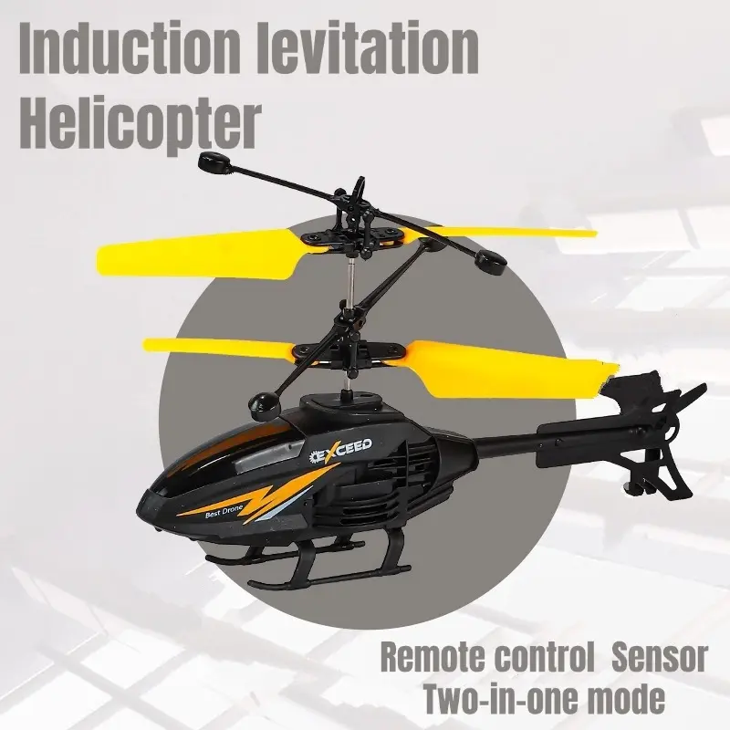 Remote Control Helicopter Induction Aircraft Suspension with Lights Charging Remote Control Aircraft