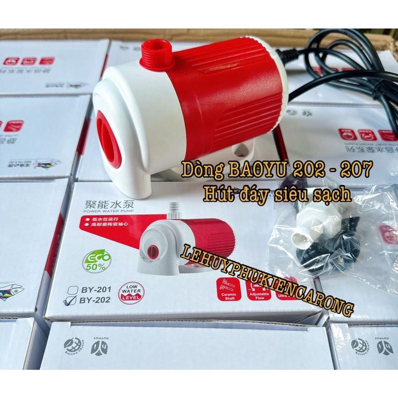 Bơm BAOYU 202 tới 207 Dòng Chuyên Dụng Hút Đáy Siêu Sạch Giành Cho Bể Cá