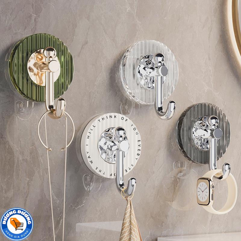 COMBO 4 Móc Dán Tường Cao Cấp Siêu Dính, Chịu Lực Dáng Tròn Sang Trọng - Móc Quần Áo, Khăn, Dụng Cụ Bếp, Đồ Nhà Tắm Tiện Lợi Treo Tường moc  treo moc treo