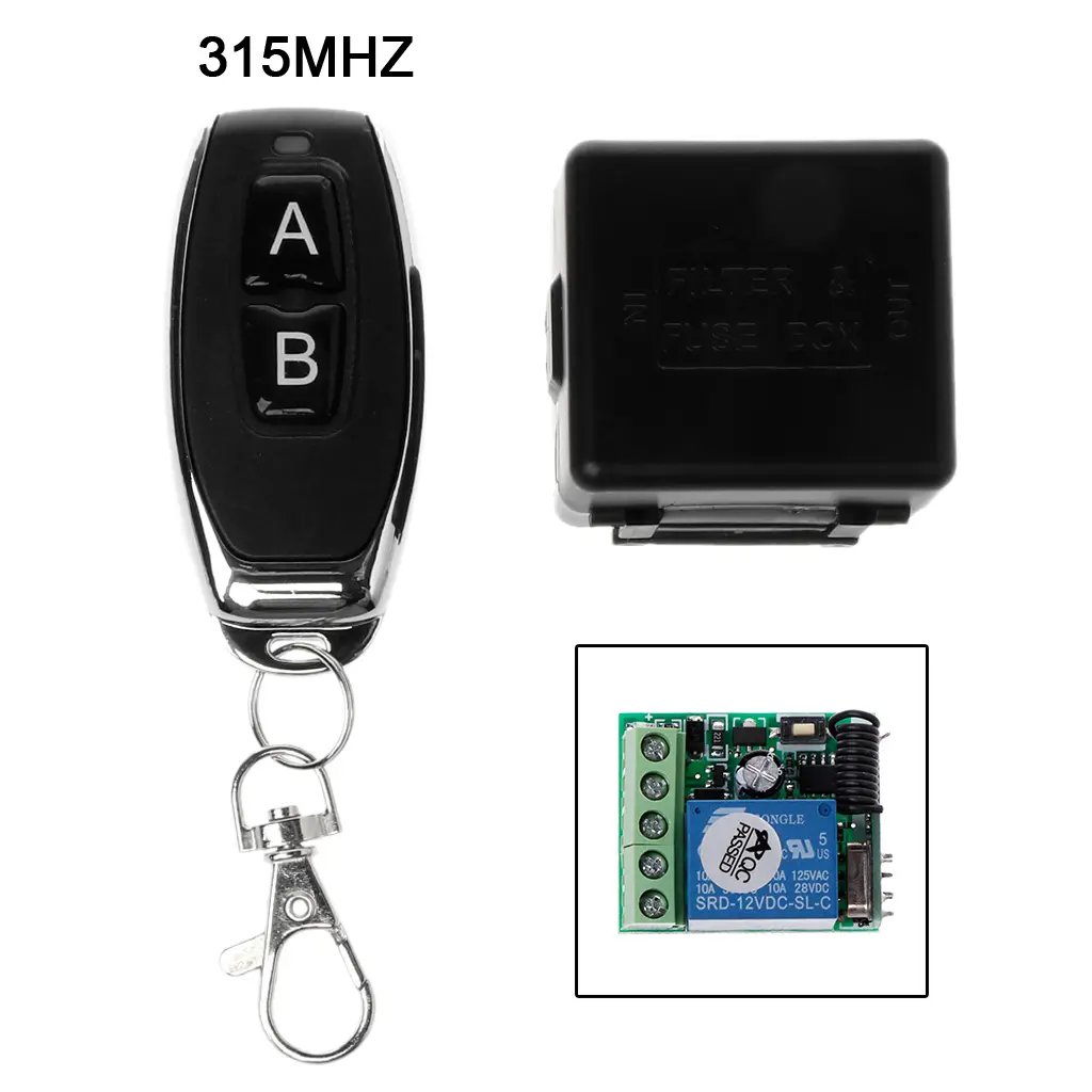 315Mhz RF 1-Channel Remote Control Universal Wireless Remote Switch 12V 1 for CH Relay Receiver Module