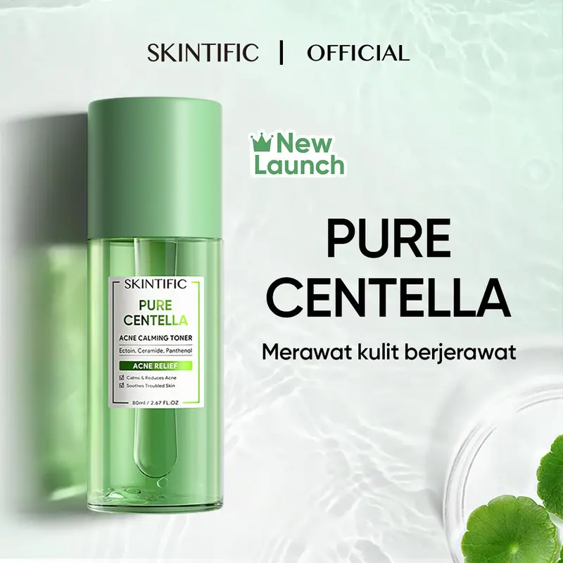 【video】SKINTIFIC Pure Centella Acne Calming Toner wajah facial berjerawat ceramide 4