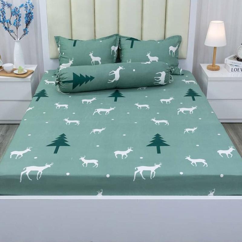 Sét 4 món Vỏ Ôm (1 ga + 2 vỏ nằm + 1 vỏ ôm), Sét 4 ga gối Vỏ ôm kích thước ga M2/M6/M8/2M2 5