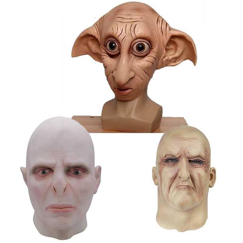 Product Introduction of Ready Stock Adult Unisex Magic ELF Mask Movie Potter Voldemort Cosplay Mas Party Game Spoof Bald Latex Headgear Halloween Costume Supplies Accessory 0