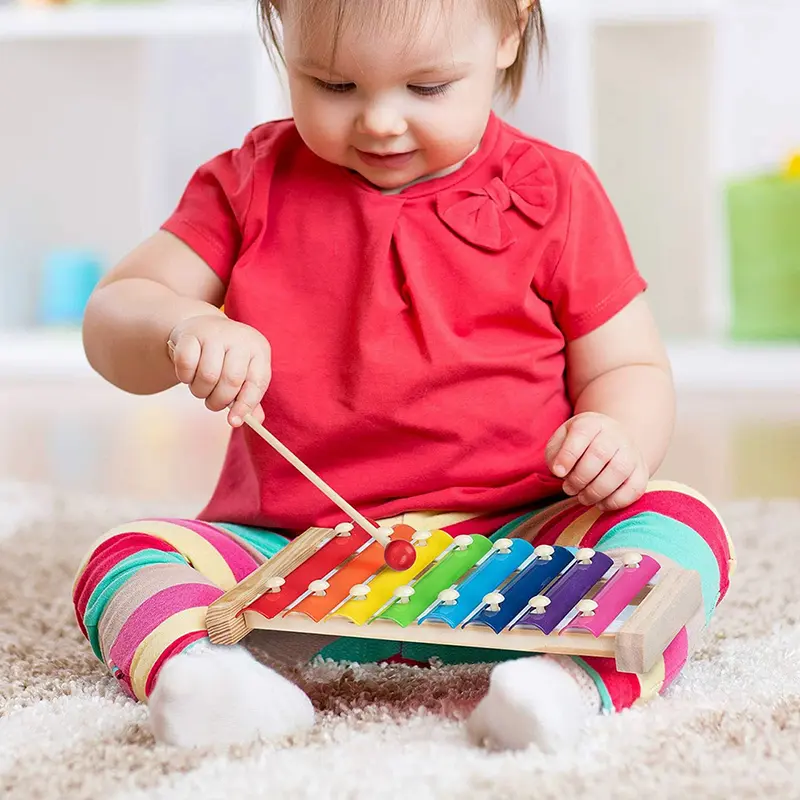 Mainan Puzzle Kayu Anak Montessori Mainan Kayu Musik Anak Mainan Alur Kawat Kecil 4