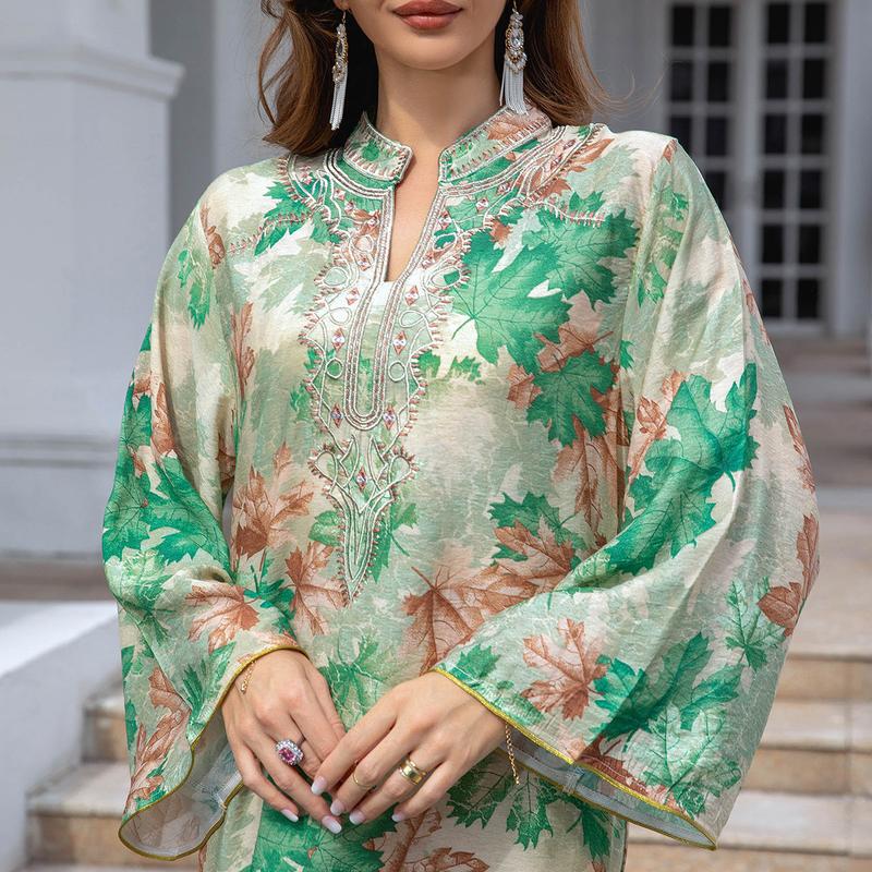 Product Introduction of Ome Muslim Djellaba Women's Clothing DUBAI Turkish Clothing Embroidery Fashion Female Dress Fashion 15