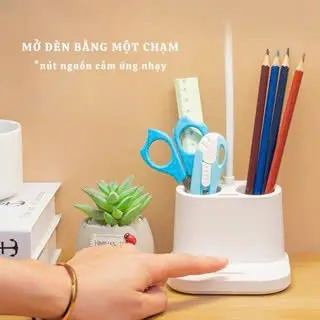 Đèn Học Tĩnh Điện Có Nút Cảm Ứng - Kèm Dây Sạc USB, 3 Màu Có Thể Điều Chỉnh Cấp Độ Ánh Sáng, Xoay 360 độ, Đỡ Điện Thoại Mobile Led 1
