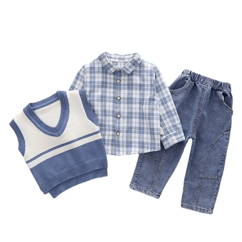 PROMO 8.8 Candytown Setelan 3in1 Kemeja Bayi anak Laki-laki Lengan panjang Berkualitas SET ODSSEY EBV 4