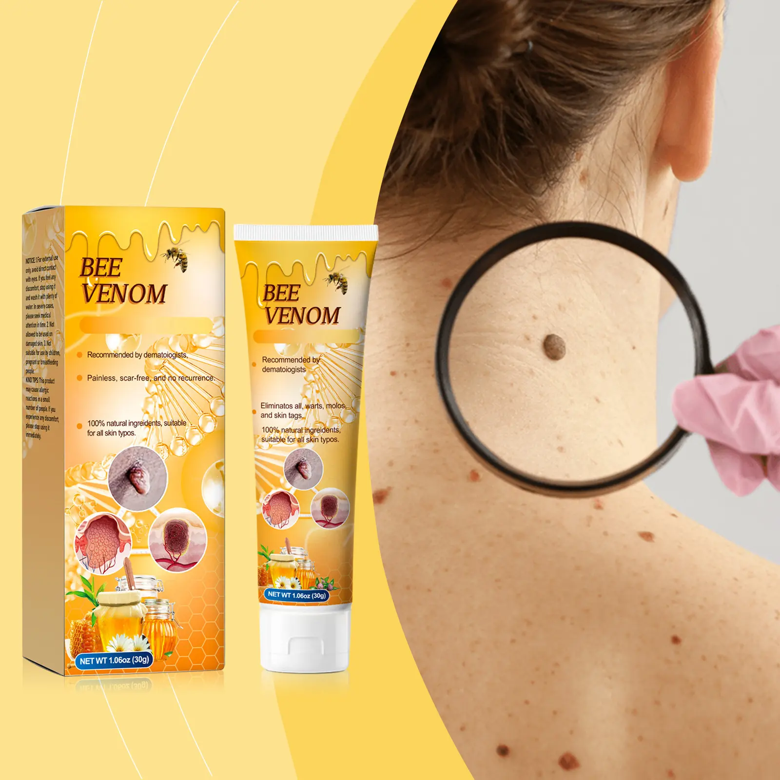 Bee Venom Cream for Removing and Repair, Professional Bee Venom Repair Cream, Bee Venom Hydrating Moisturizing Cream