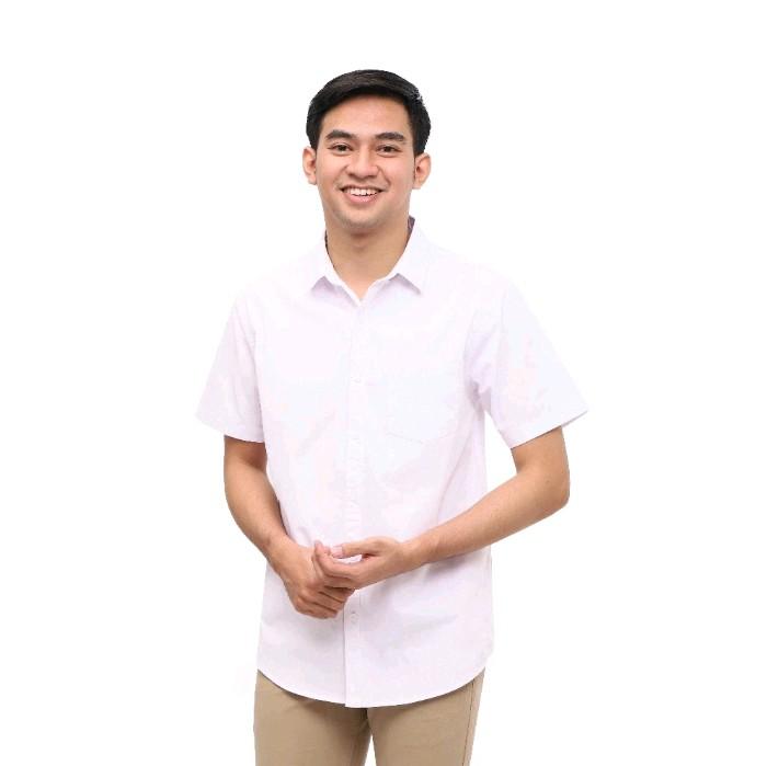 kemeja pria bahan oxford kemeja basic pria lengan pendek Formal Santai Nyaman 6