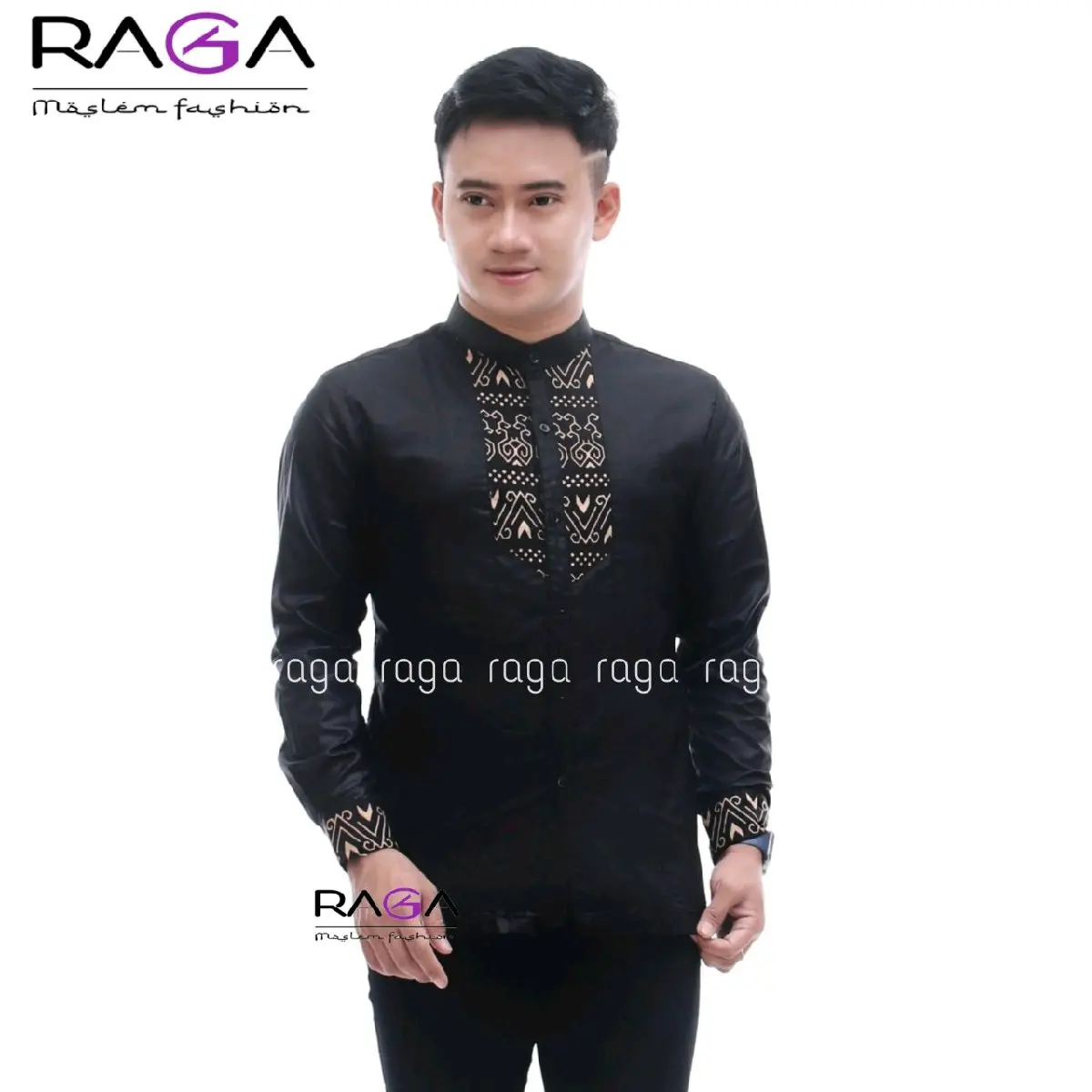 baju koko terbaru/koko pria dewasa / kemeja lengan panjang Muslim Motif