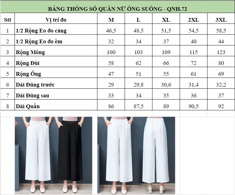 Product Introduction of Quần Trung Niên Nữ Ống Suông Lưng Thun Tôn Dáng, Quần Dài Nữ Bigsize Đến 90kg Chất Liệu Đũi Mềm Mát Mẹ Sam 24h - QNH.72 Women Pants 0