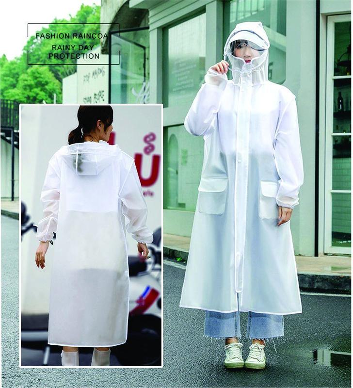 Áo Mưa Thời Trang Trong Suốt Có Kính AH56 2