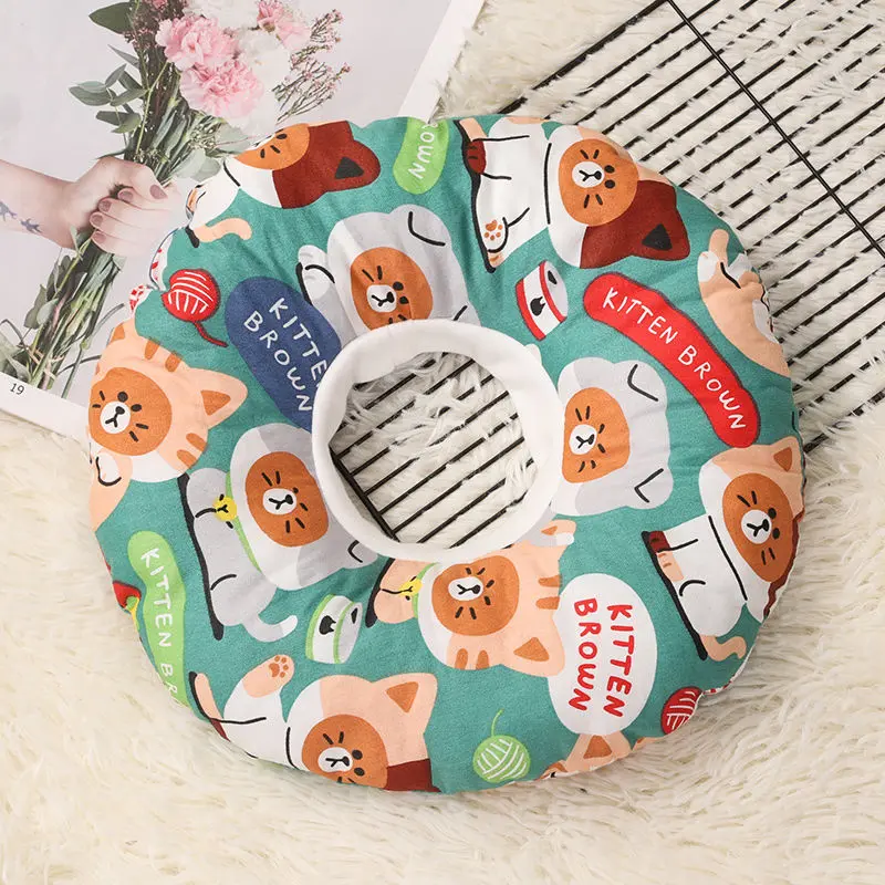 Vòng Cổ Mèo Elizabeth, Vòng Cổ Mềm, Vòng Mũ Đội Đầu Chống Cắn, Thích Hợp Cho Mèo, Vòng Mũ Trùm Đầu Chống Liếm, Có Thể Điều Chỉnh, Khăn Quàng cổ Cho Mèo, Đồ Dùng Cho Mèo Cưng 2