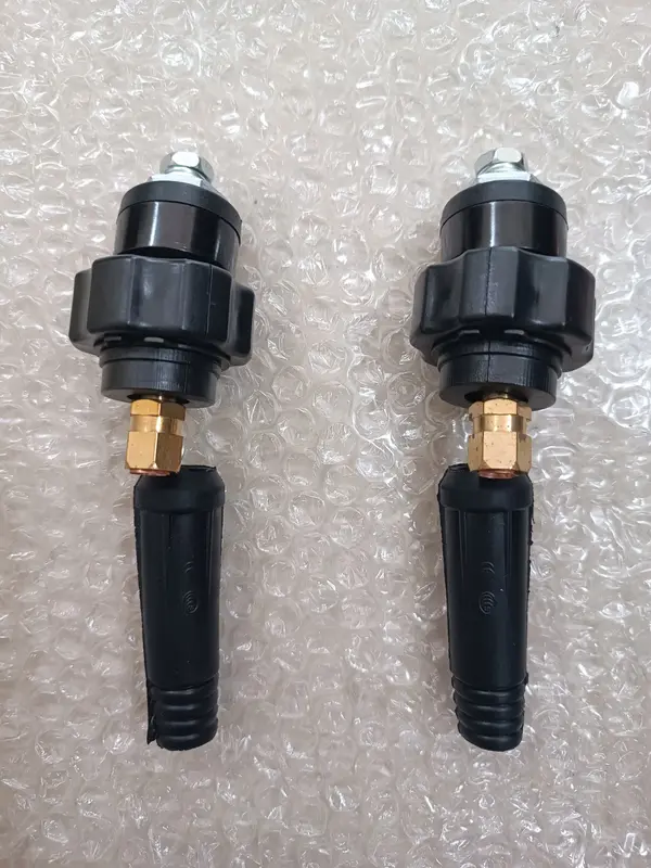 Bộ giắc máy hàn có ren xoáy 10-25 - Bộ đầu cốt máy hàn vặn ren nhỏ rắc nối máy hàn  ren vặn 0