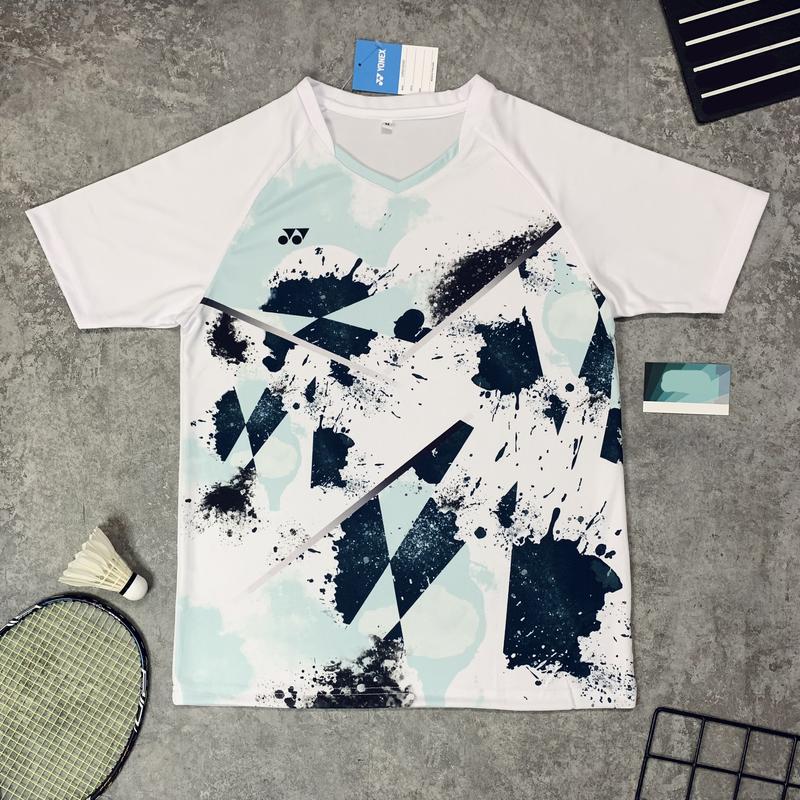 ÁO CẦU LÔNG YONEX TRẮNG, Áo Cầu Lông 2024 Nam Nữ Thun Mè Thái Dùng Thi Đấu Chuyên Nghiệp