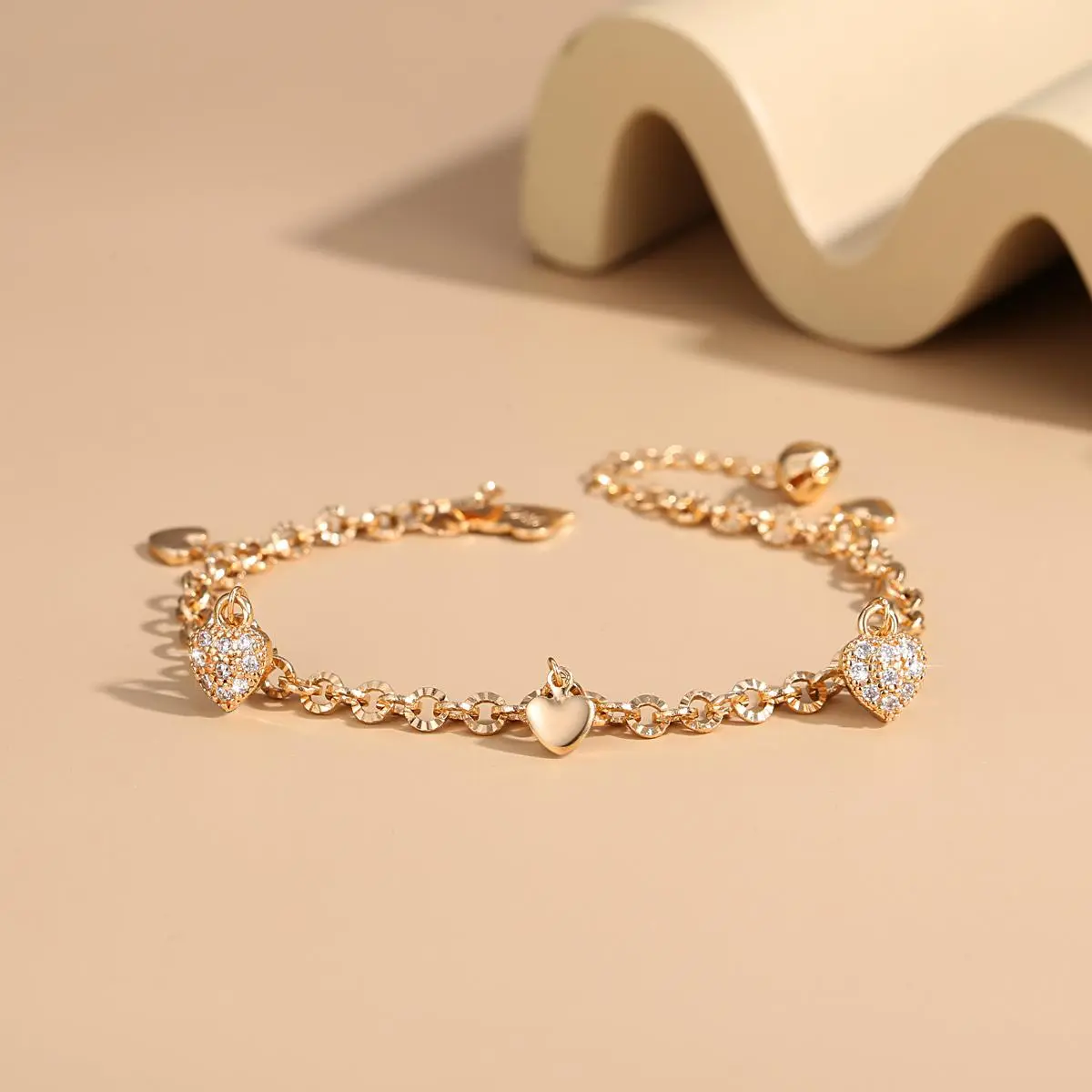Y564 Mewah Gelang Hati Anti Fashion Gelang Wanita Korea Bracelets Rantai