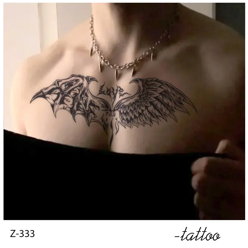 ZOAR Y45Stiker Tato Temporary Semi Permanen 【tampilan payudara besar】Tahan lama Tattoo menempel dekorasi seni untuk pria dan wanita 6
