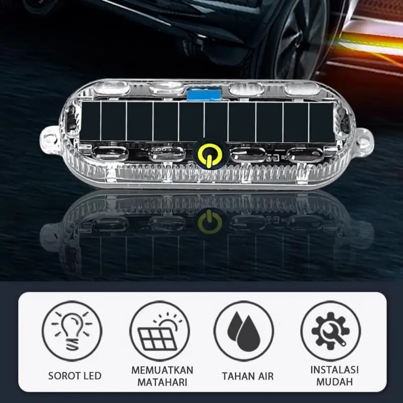 Lampu Strobo Motor Mobil Truk dan Bus Tenaga Surya LED Kedip RGB - Aksesoris Penerangan Kendaraan untuk Efek Cahaya Keren dan Hemat Energi Car 4
