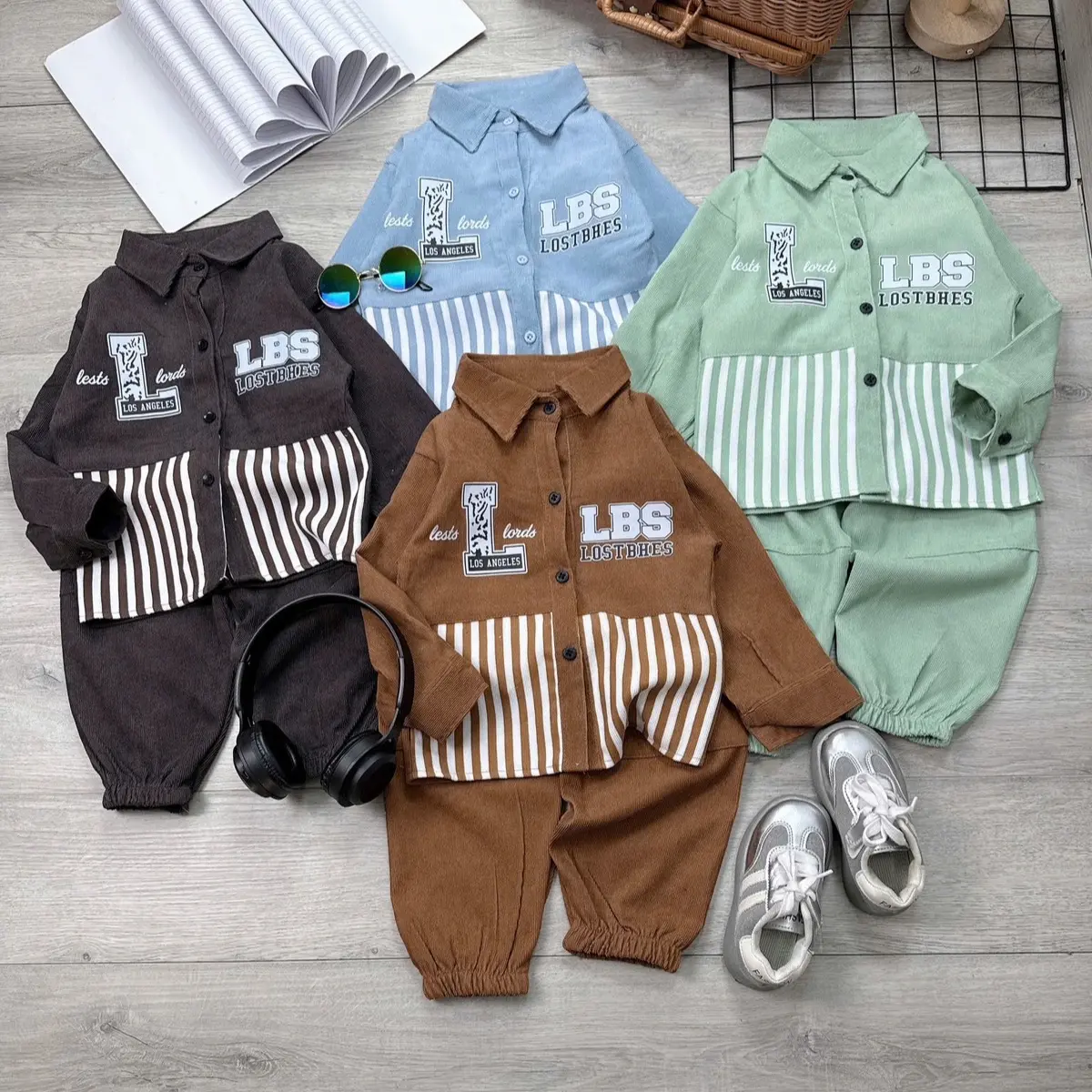 Bộ sơ mi bé trai mã mới L-LBS (M11) chất thô mịn sịn phù hợp thời tiết xuân thu đông,size nhí nhỡ đại,Qc cao cấp