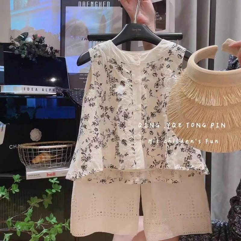 Product Introduction of Áo Sơ Mi Bé Gái, Áo Cánh Và Quần Chống Muỗi, Không Tay, Bộ Đồ Hai Mảnh Phong Cách Phương Tây, Thích Hợp Cho Mùa Hè, Áo Sơ Mi Búp Bê Cho Trẻ Em, Hàng Mới Về 6
