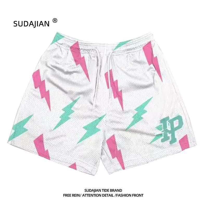 Summer New American Shorts Men's Fashion Brand Thin Design Sense Niche Loose Large Size Sports Casual Shorts
