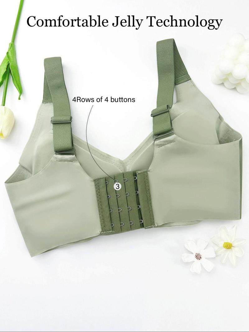 Product Introduction of Women's Colorblock Print Wireless Bra, Elegant Comfortable Breathable Adjustable Strap Push Up Bra, Soft Support Lingerie for Daily Wear 9