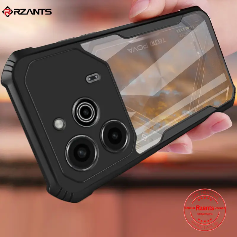 Rzants For Tecno Pova 6 Pro 5G Case Hard [Blade] Shockproof Slim Crystal Clear Cover funda Casing