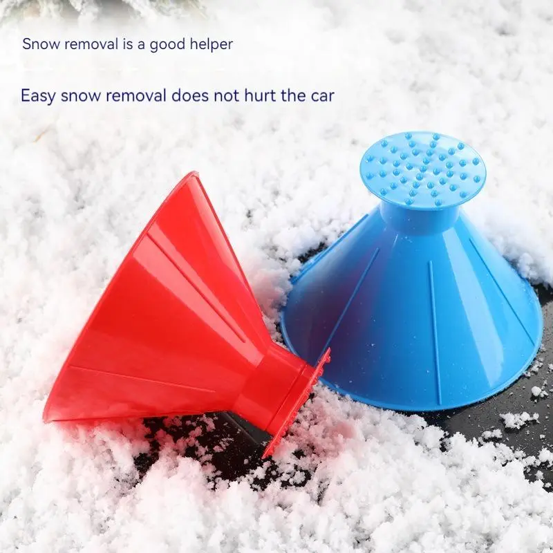 Christmas Portable Car Ice Scraper, Car Cone Shaped Handheld Snow Remover, Car Windshield Ice Removal Tool, Snow Shovel Tool, Winter Snow Brush, Car Cleaning Products 5