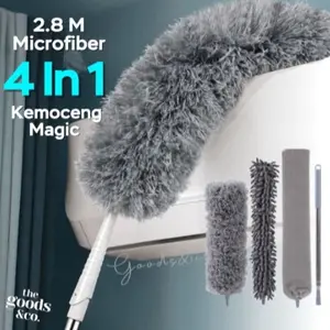 Alat Pembersih Rumah Kemoceng Multifungsi 2,8 Meter Microfiber Magnet Debu Bisa Tekuk Adjustable Abu