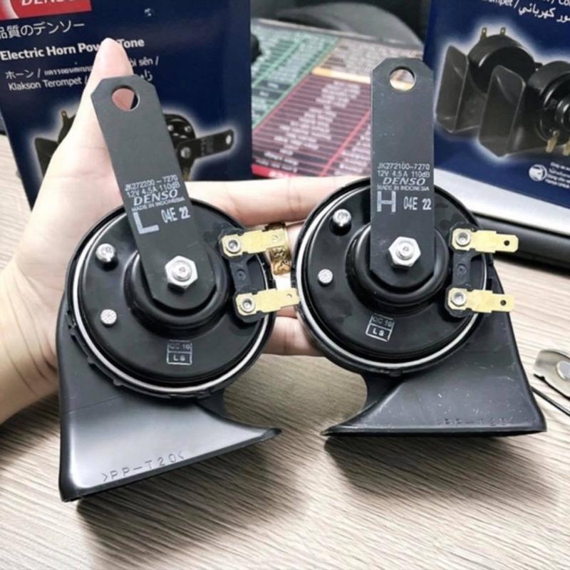 Còi sên Denso 2 jack 12v Chính Hãng cho ô tô xe hơi - Kèn sên Denso 12v Made in Indonesia nhập khẩu Phụ Kiện Phụ Tùng