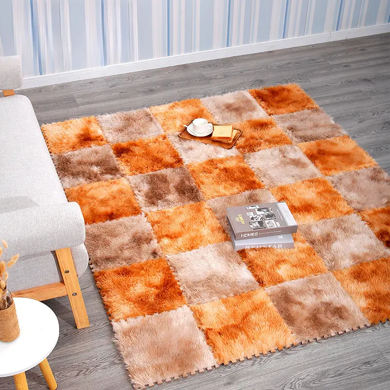 Thảm Tập Bò Cho Em Bé Trẻ Em Thảm trải sàn ghép nối bề mặt sang trọng đầy màu sắc Tie-Dyed cho phòng khách phòng ngủ Thảm nối tiếp Thảm treo tường 0