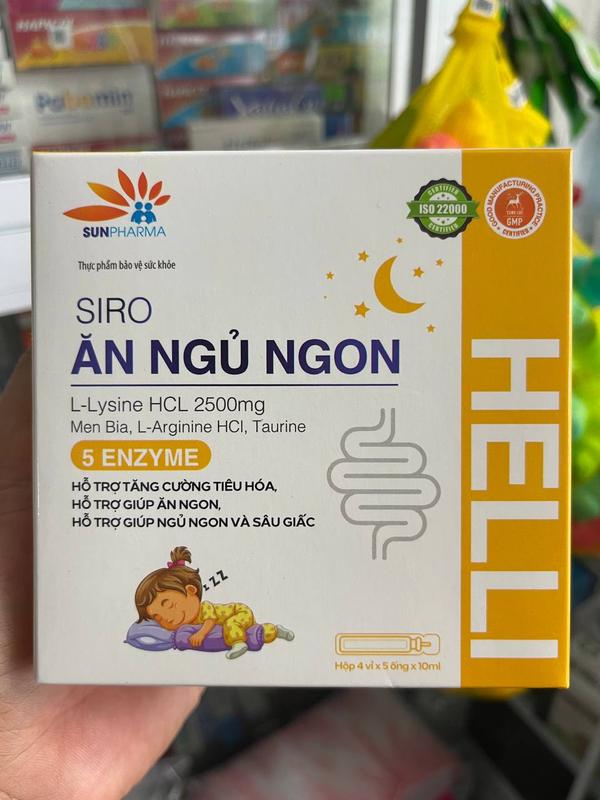 Siro Ăn Ngủ Ngon HELLI Cho Bé [Hộp 20 ống] - Giúp Bé Ăn Ngon Miệng, Ngủ Sâu Giấc (Hộp 20 ống) 2