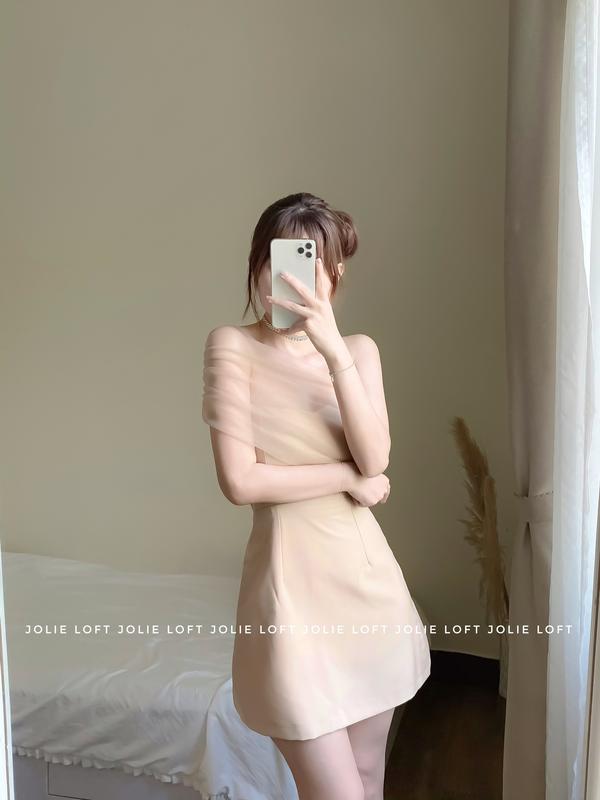 Váy nữ dự tiệc cúp ngang thiết kế Emily ngắn JOLIE LOFT, đầm dáng ngắn sang trọng đi chơi