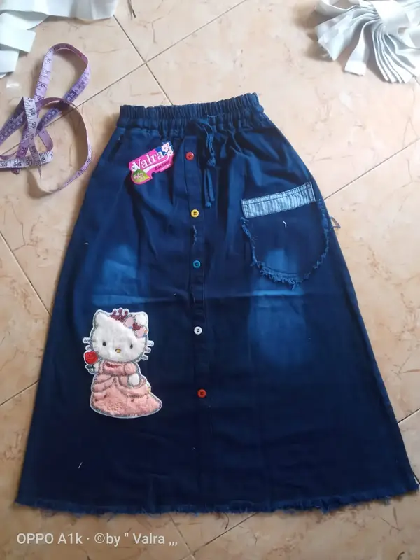 ROK JEANS BULU HELLO KITTY TERBARU BEST SELLER MUAT USIA 1-13Th Perempuan Bayi 2