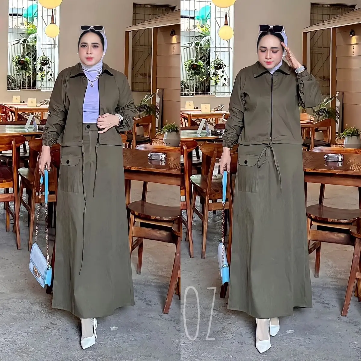 Setelan rok jaket chinos