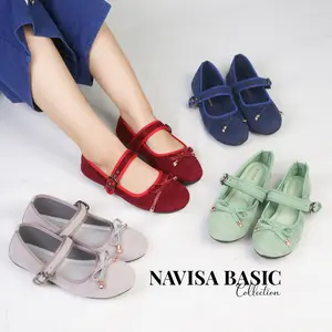 Sepatu Wanita Flatshoes Wanita  Motif Tali Pita Super Empuk Navisa Basic Collection New