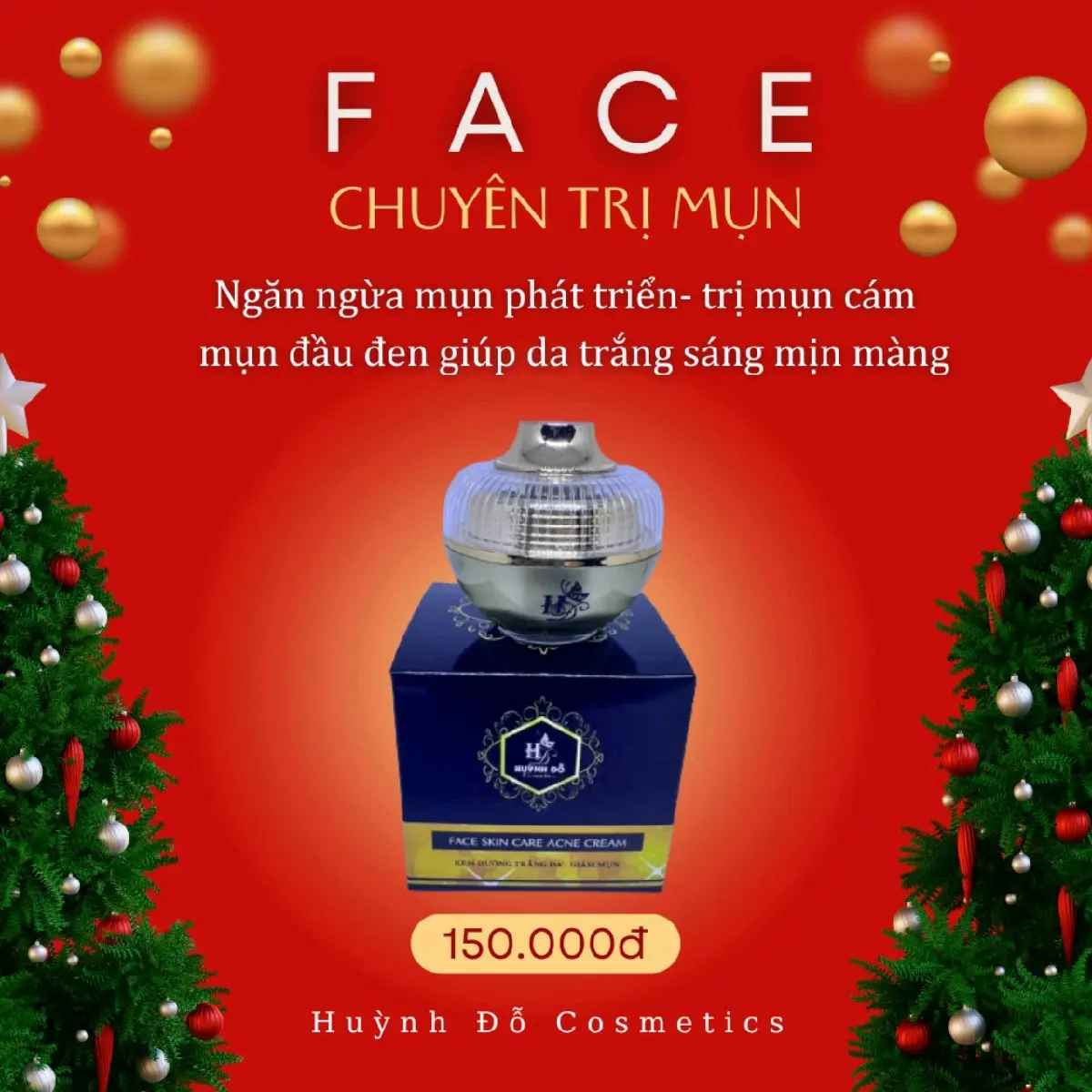 ( tặng kèm quà kẹp tóc hoặc bao lì xì tết nhé ) KEM FACE MỤN HUỲNH ĐỖ