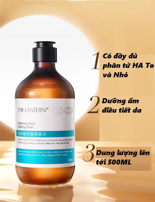 Toner cấp ẩm LANTERN Hyaluronic acid Cấp nước Big Size