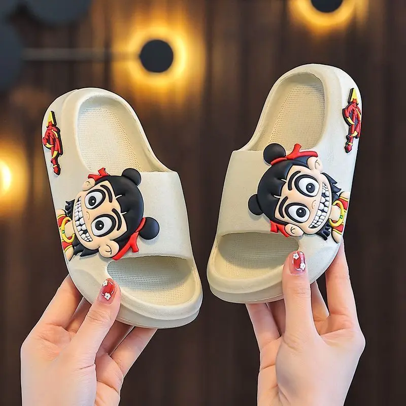 Dép Lê Trẻ Em, Thiết Kế Nezha Eva Hoạt Hình Dễ Thương, Dành Cho Nam Và Nữ, Thích Hợp Cho Mùa Hè, Tắm Hoạt Hình, Sử Dụng Trong Nhà Và Ngoài Trời, Không Trơn Trượt, Dép Em Bé Thời Trang, Dễ Phối Đồ Và Cá Tính 1