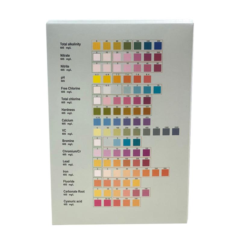 ZHISI 100 Pcs Water Test Strips 16-in-1 Aquarium Water Quality Test Strips for Check 6