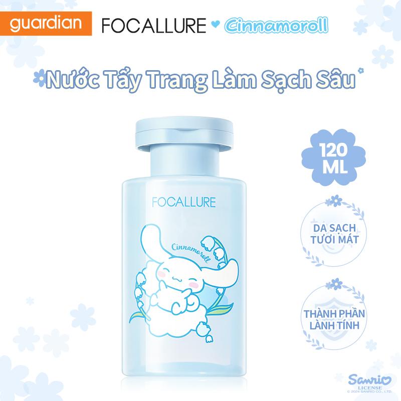 Focallure X Sanrio Focallure Nước Tẩy Trang Micellar 120ml Dịu Nhẹ Hỗ Trợ Làm Sạch Lớp Trang Điểm