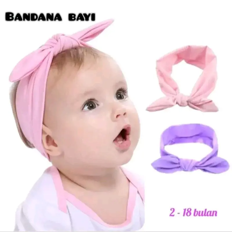 BANDANA BAYI PEREMPUAN PITA KELINCI / TURBAN BAYI / CIPUT KEPALA BAYI Balita Accessories
